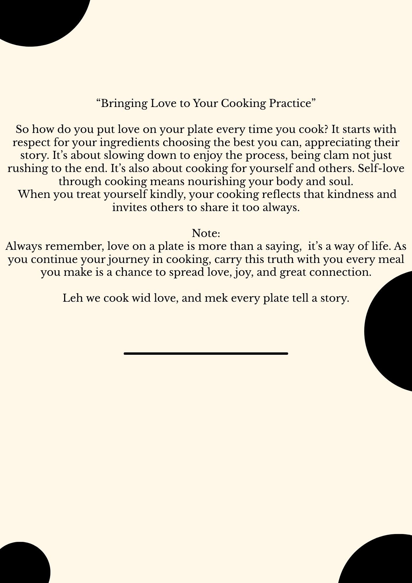 Cook With Purpose & Passion
By Chef Hakeem