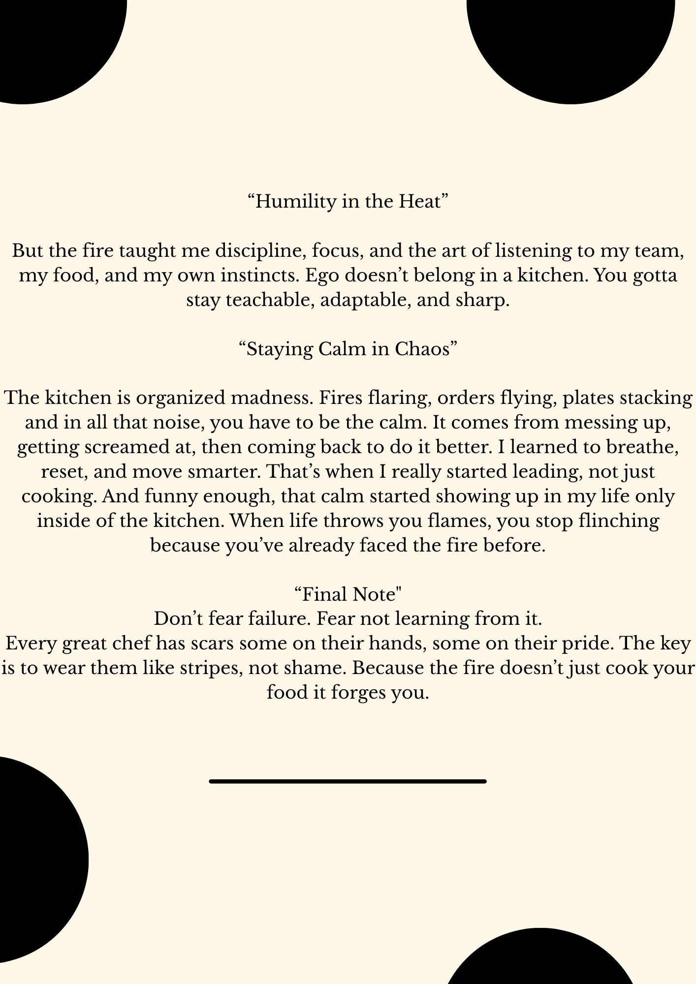 Cook With Purpose & Passion
By Chef Hakeem