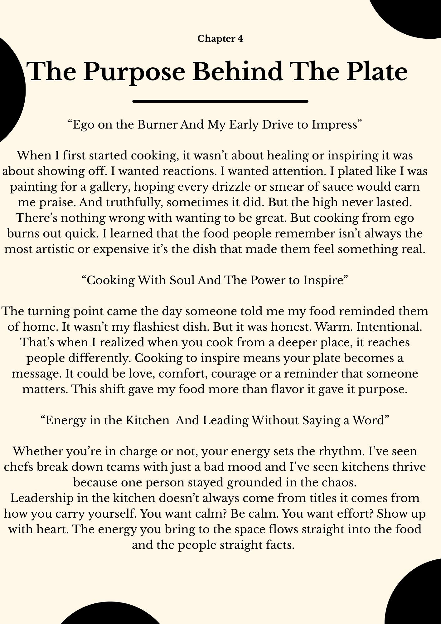 Cook With Purpose & Passion
By Chef Hakeem