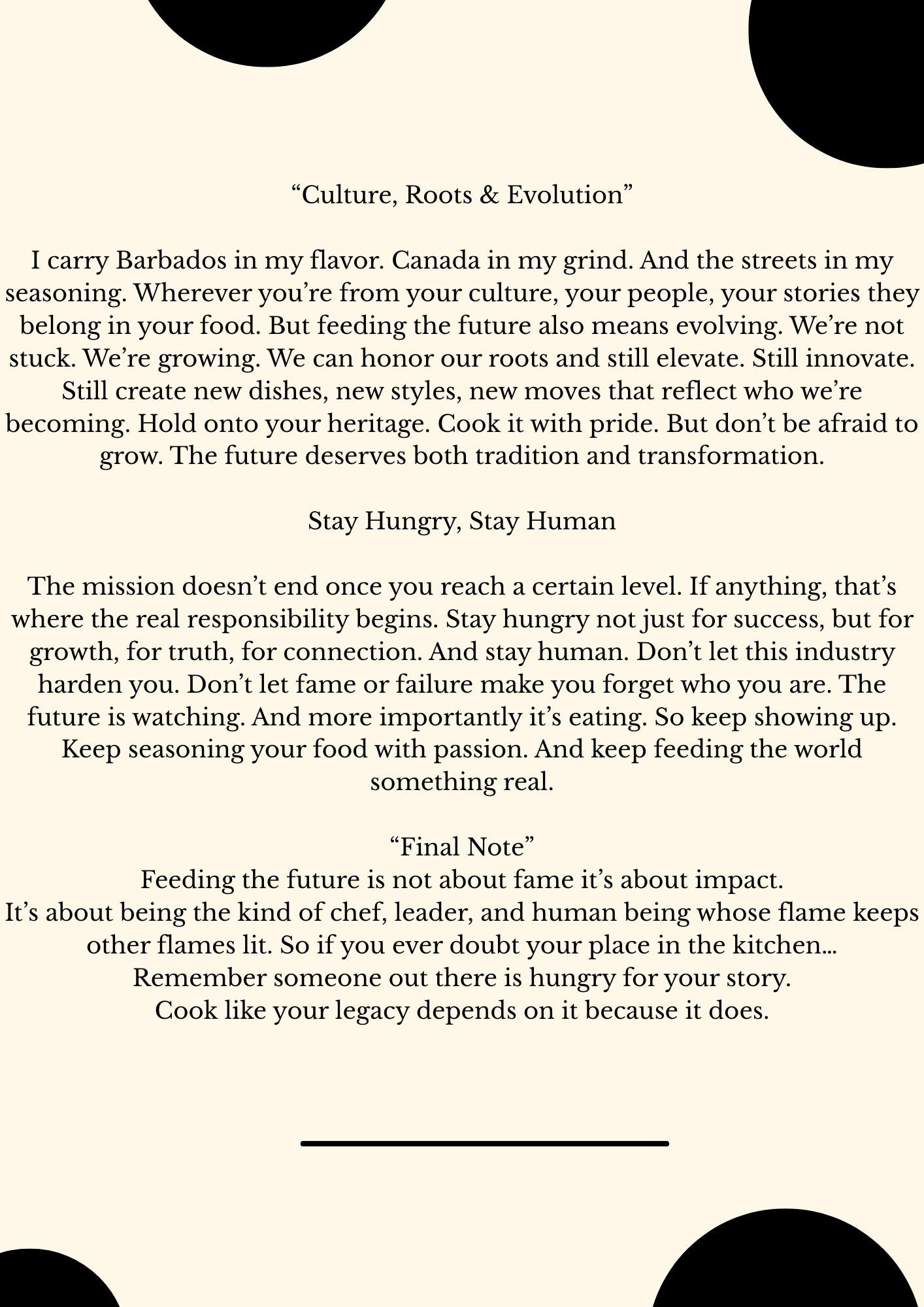 Cook With Purpose & Passion
By Chef Hakeem